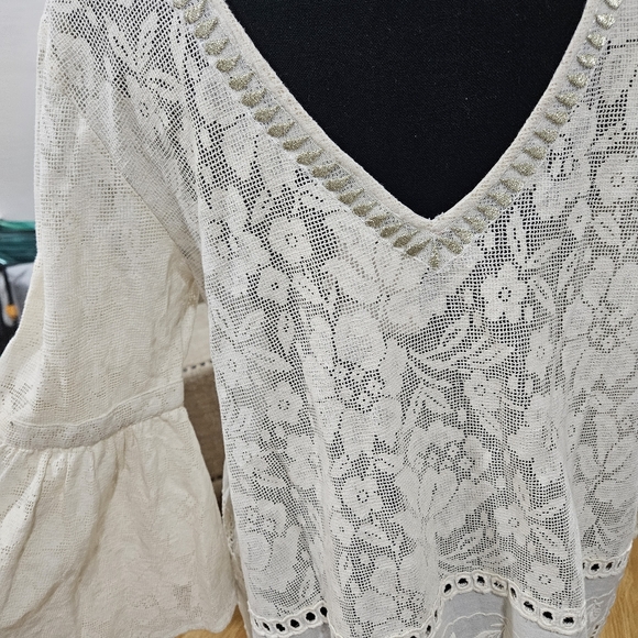 Free People Lace Crochet Top - Picture 8 of 9